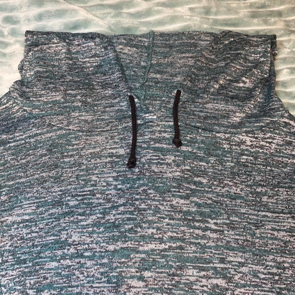 Oversized green/silver/black thin hoodie